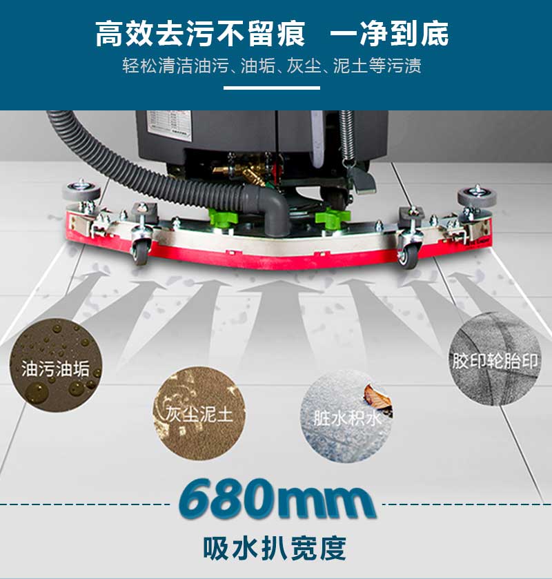 无人手推电动洗地机GX-580W型_05